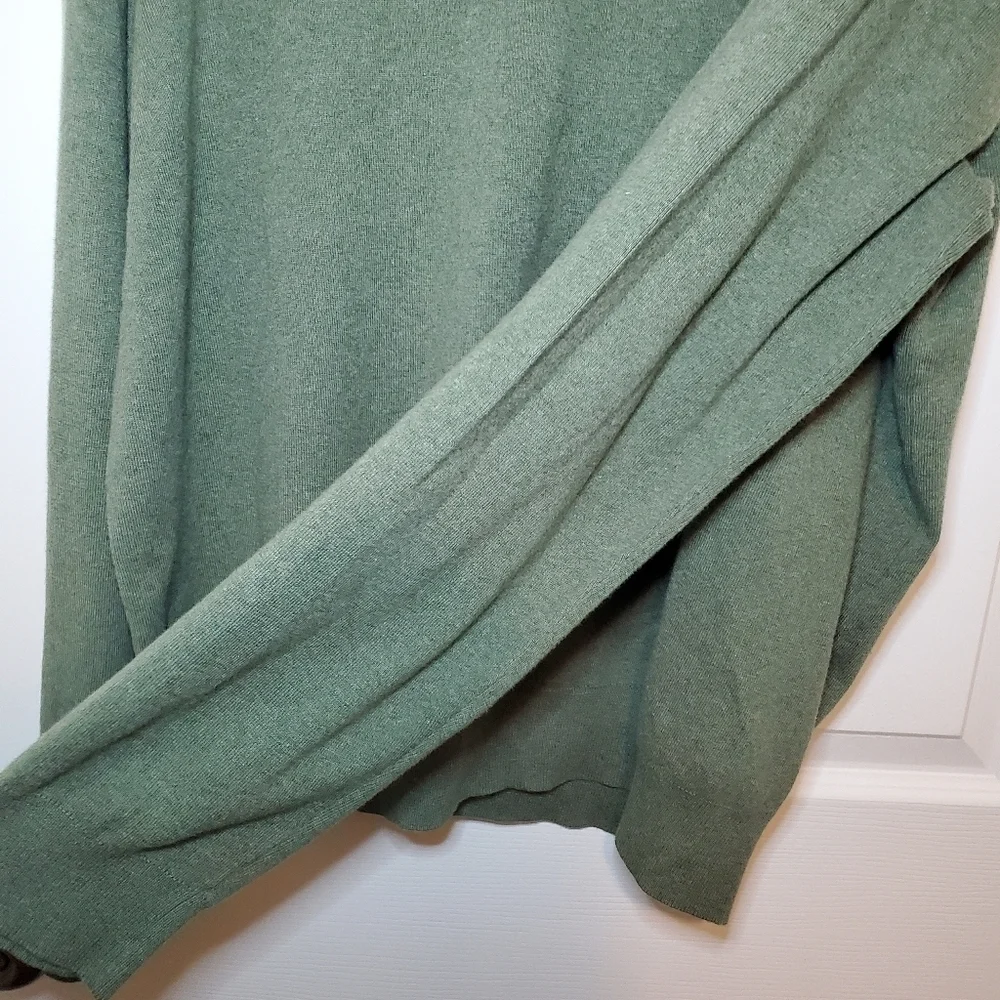 Polo Ralph Lauren 100% Pima Cotton Olive Green V-Neck Pullover Sweater Sz XXL